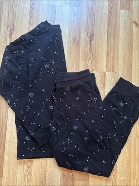 Stars Above Black Star Print Sweatshirt & Jogger Set